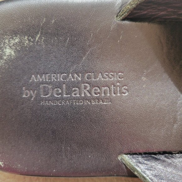 Men's Leather Flip-Flops De La Rentis - Picture 3 of 5